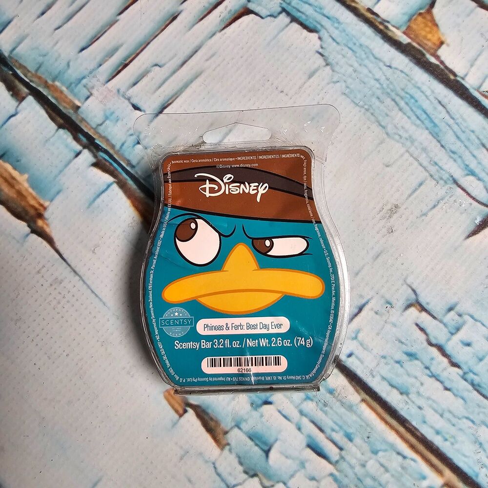 Scentsy Disney Phineas & Ferb Best Day Ever Wax Bar 2.6 oz Discontinued HTF